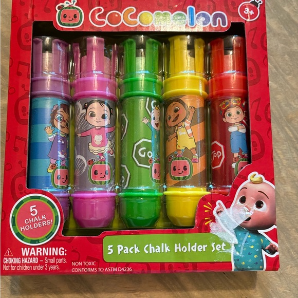 NEW, CoComelon 5 Pack Chalk Holder Set - 3 Boxes - Picture 4 of 4